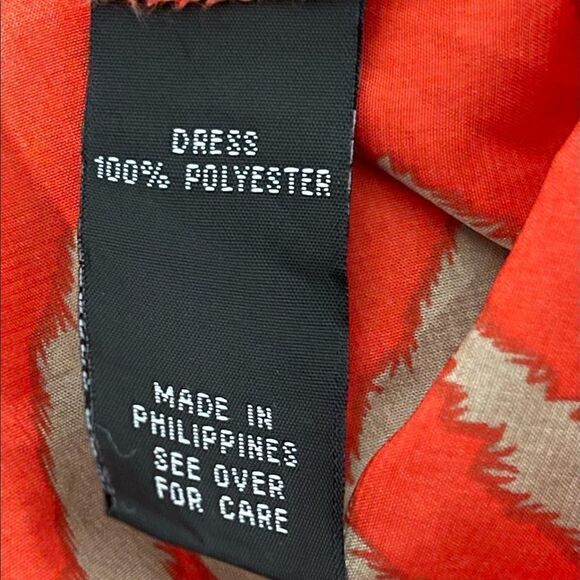 A. Byer‎ Orange/Tan Striped Sleeveless Dress L - Picture 5 of 6